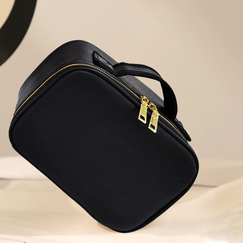 Bolso cosmético portátil de viaje pequeño de 6 pulgadas espejo led bolsa cosmética portátil desmontable de gran capacidad con luz con espejo