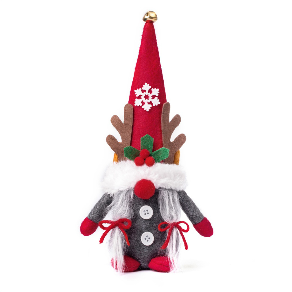 Amazon Christmas Decoration Antler Gnome Figurine Faceless Doll Forest Old Man Doll Creative Christmas Ornament