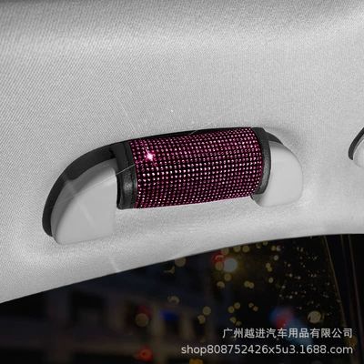 Other Automotive Interior Supplies hot drilling door handle set decoration - pink-diamond