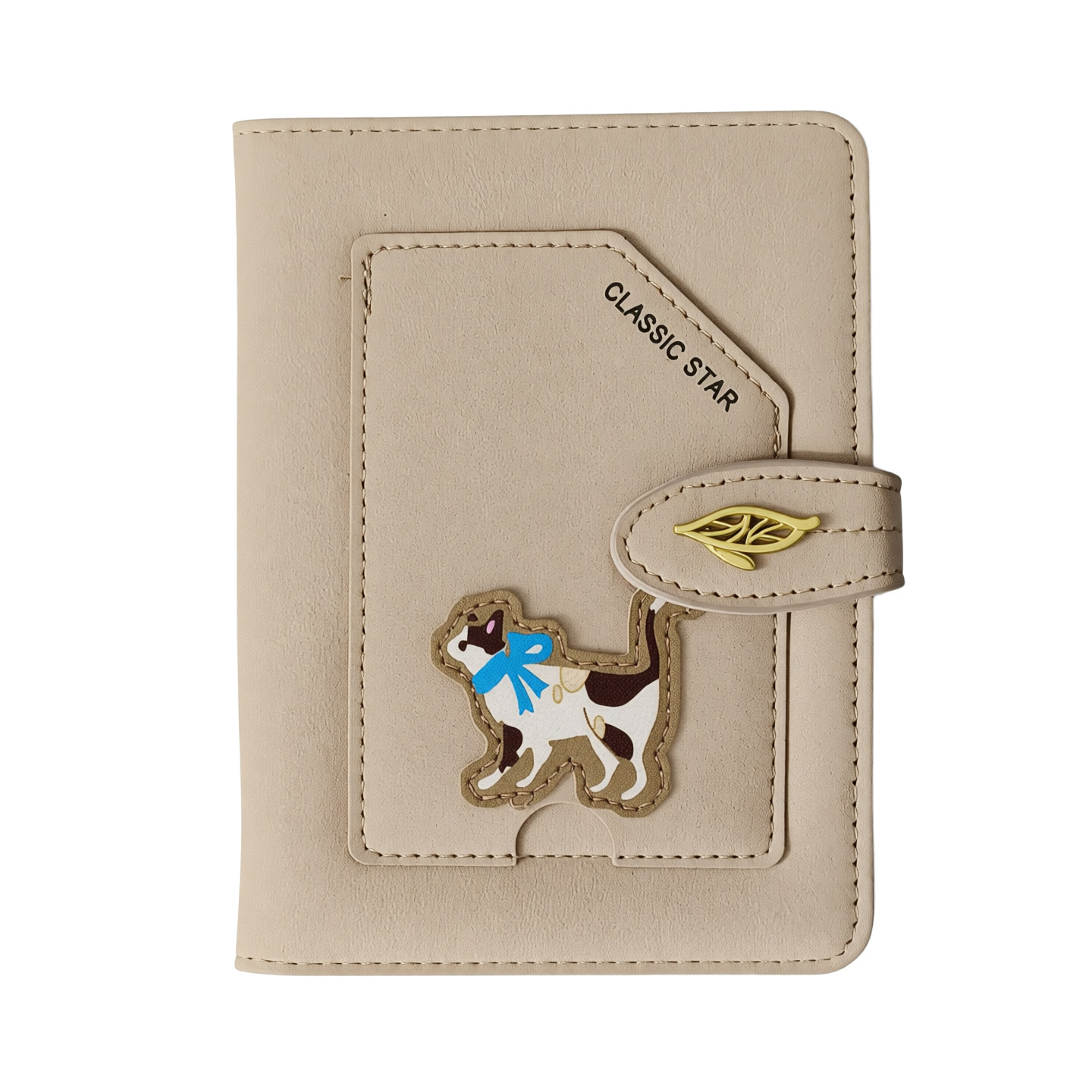Cross-Border Binding Thick PU Leather Multi-Card Slot Handmade Sewn Leather Passport Protector Foreign Trade Passport Holder
