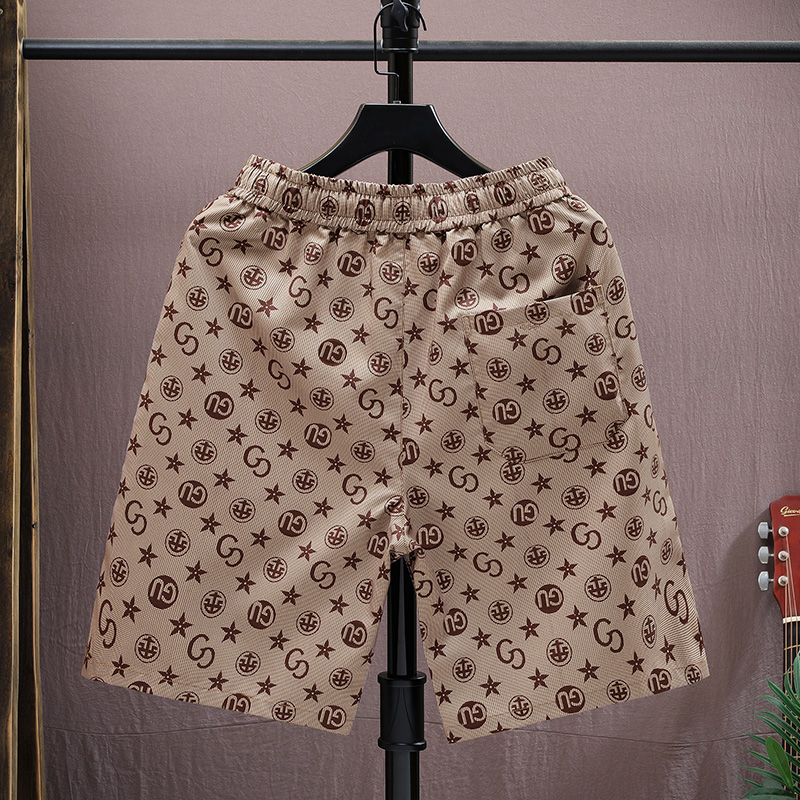 Short en soie de glace imprimé de luxe léger de haute qualité pour hommes décontracté été mince tube droit eau ample vêtements de plage pour hommes_voghion.com