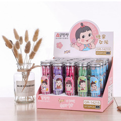 20 barrel gel pen refills student cartoon floral 0.5 black carbon pen refill Odemei water pen refill wholesale