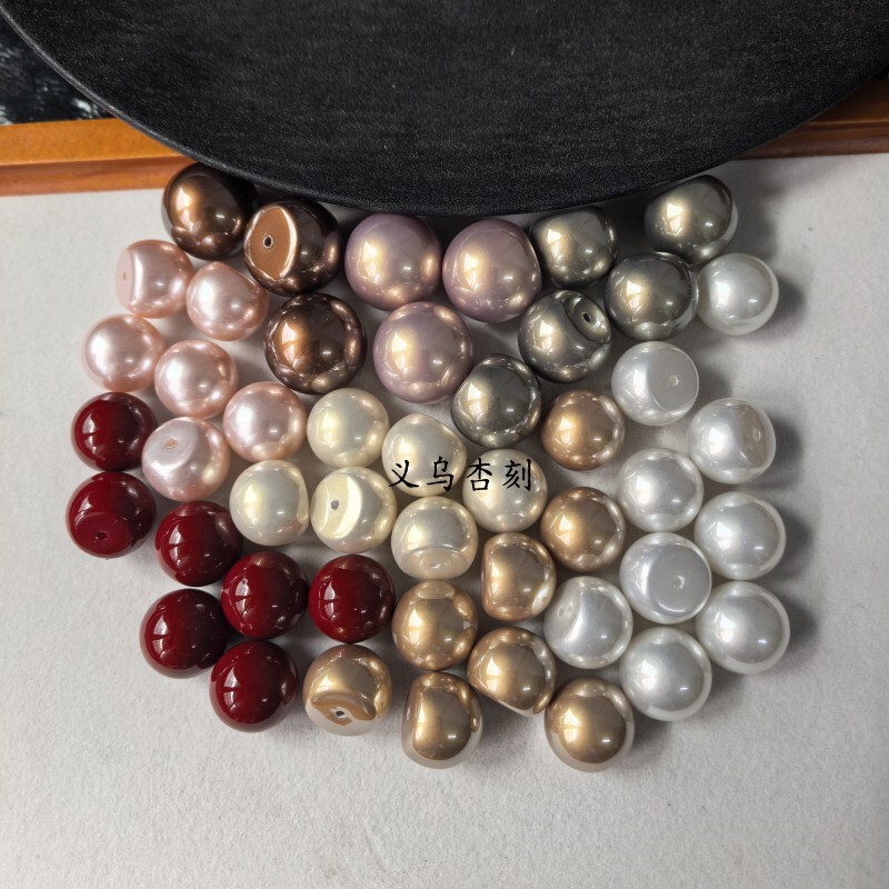 High-Quality Imitation Pearl Flat-Bottomed Plastic Accessories for Exquisite Earrings, Hair Accessories, and Shoe and Clothing Embellishments