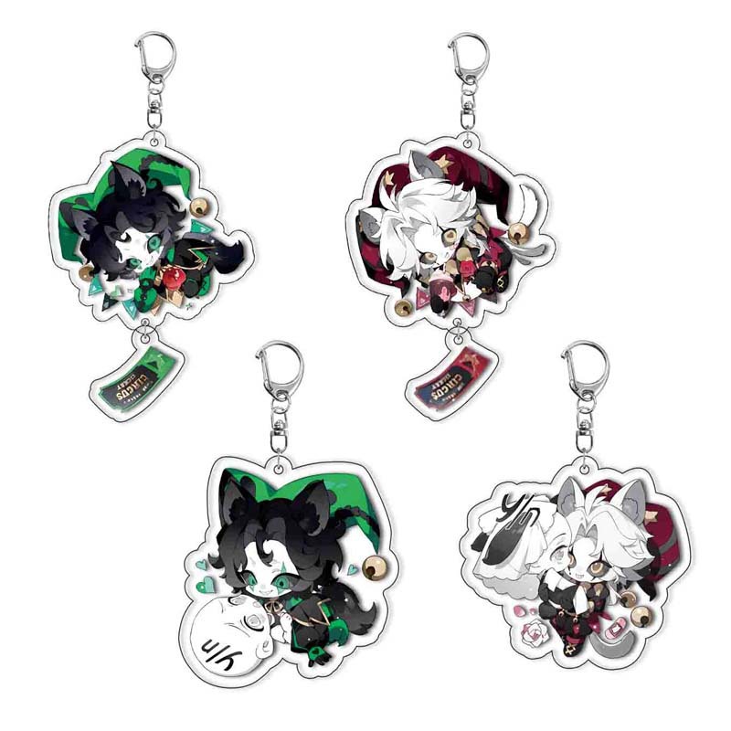 Pierrot Harlequin Acrylic Keychain - Animation Merchandise - In Stock DIY
