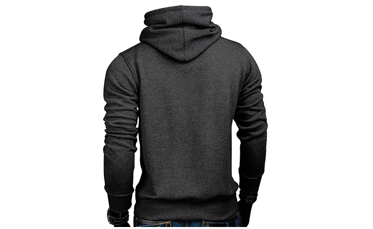 2024 Men's Solid Color Sheep Horn Embroidered Fashion Simple Pullover Hoodie Sweater_voghion.com