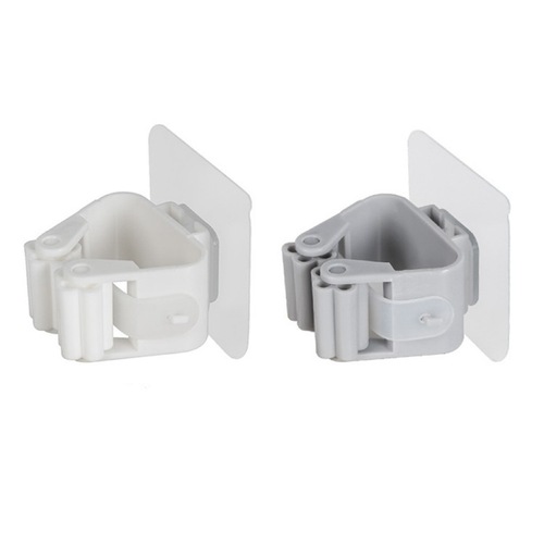 Magnetic Push-in Mop Holder Wall Mount without Drilling, Mop Wall Rack, Bathroom and Shower Room Storage Shelf