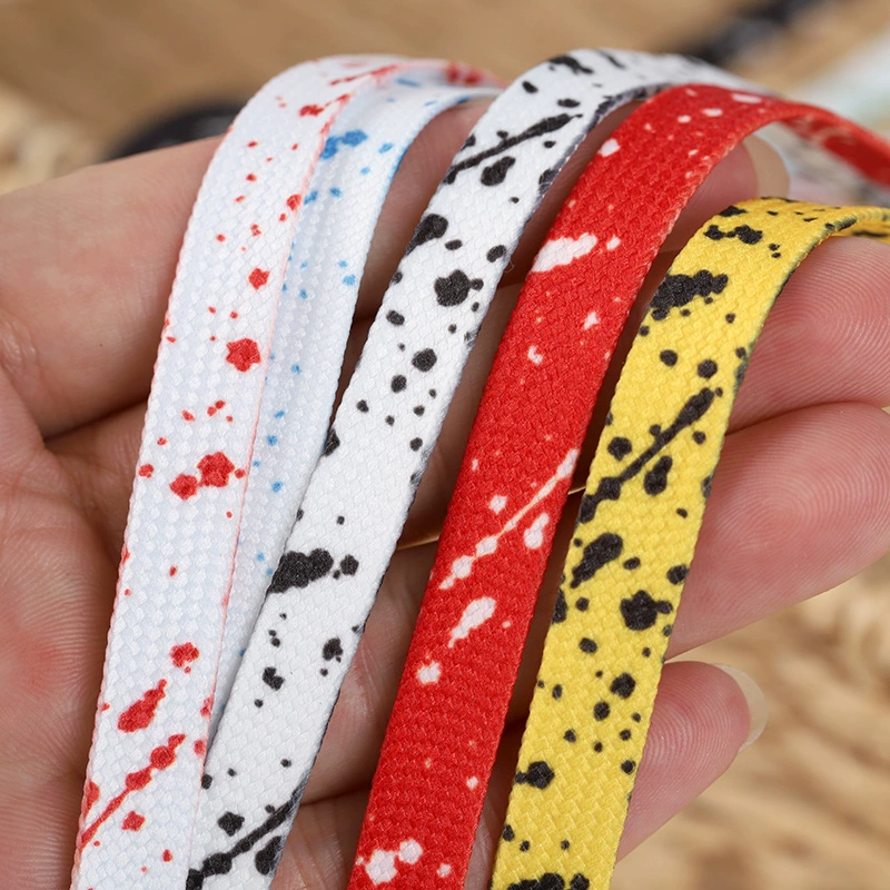 Веревка для шнурков с чернилами для мужчин и женщин с кроссовками AJ1 Air Force One AF1 dunk черно-белая красочная пара веревок для шнурков