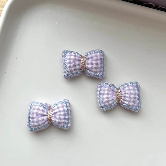 Plaid Cotton Fabric Small Pillow Bow Accessories Hairpin Mobile Phone Case Bag Shoes Flower Clothing Accessories Accessories