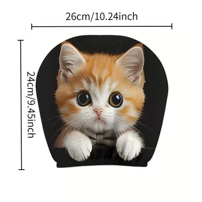 Universal seat cover — your own designs - surprised-black-french-bulldog-double-sided-printing-1-piece