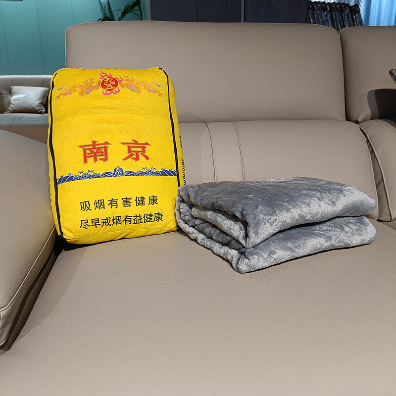 Simulación de cigarrillos almohada juguetes de peluche cajas de cigarrillos chino Yuxi para el regalo del Día del Padre para los niños almohada