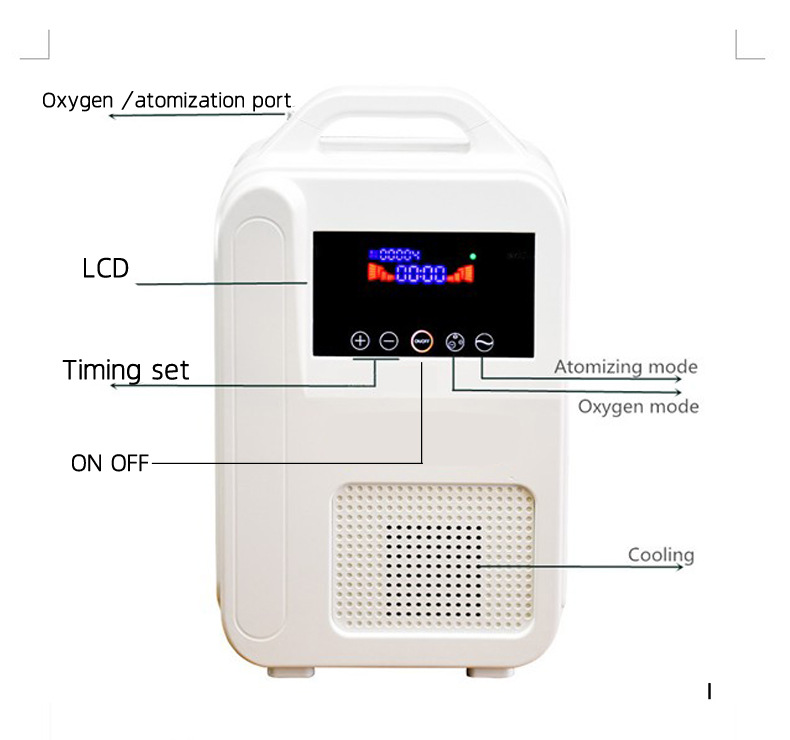 Oxygen booster car air purifier oxygen generator car negative ion aromatherapy humidifier spray mini oxygen bar