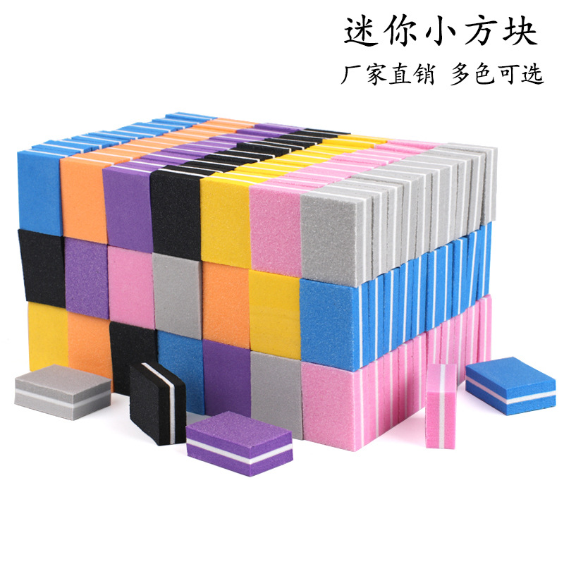 Sponge small double-sided multicoloured manicure tools set for nails…