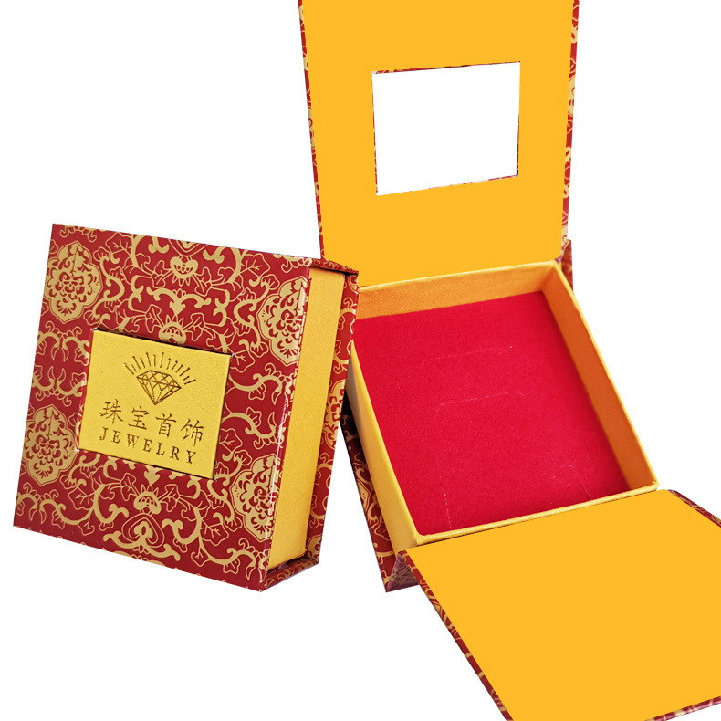 Caja de joyas en blanco y negro sólido caja de embalaje fresca pendientes pulsera collar anillo de papel caja de joyas caja de regalo