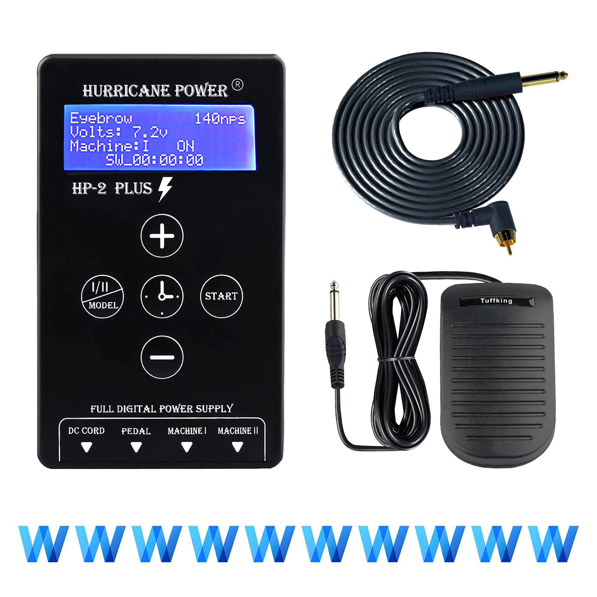 Amazon HP - 2 regulador de potencia de tatuaje multifuncional herramienta de tatuaje de potencia de bordado de frecuencia variable