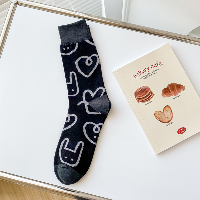 Calcetín boca gris oscuro