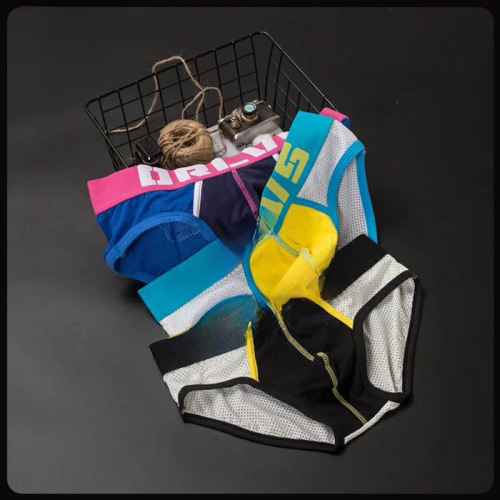 Alibaba.com ORLVS New Mesh Sheer Triangle Briefs Men's Personality Color Block Sexy Trendy Hip Lifting Underwear