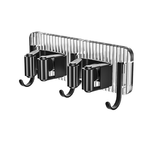 Manufacturer wholesale stainless steel mop clip no punching mop metal hook bathroom broom mop storage hanger