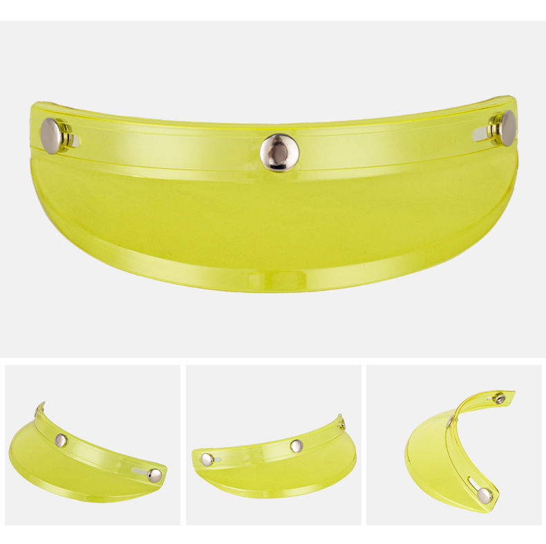 Retro Motorcycle Helmet Special Visor 3/4 Helmet Visor Electric Vehicle Helmet Three-Button Sunshade Visor My02