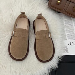 MoMo Shoes Winter Outdoor Wear Cotton Shoes for Women Lazy One-Piece Slip-Resistant Flat Shoes Women's Winter Fashion Indoor Snow Boots