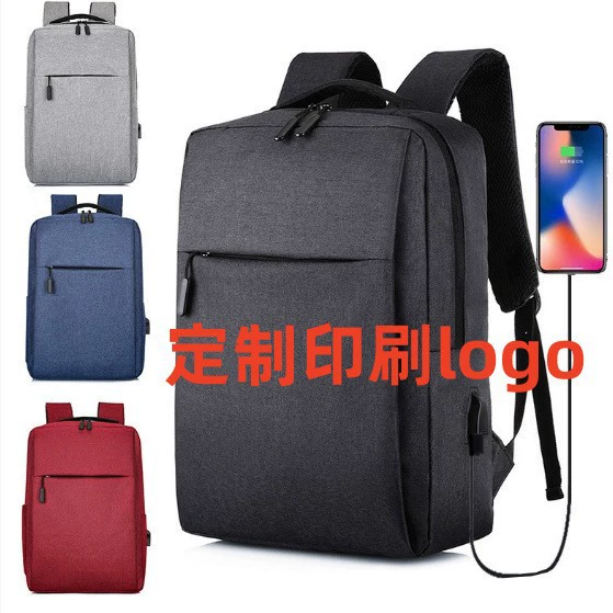 16inch рюкзак для ноутбука с логотипом для печати USB, повседневный мужской компьютерный дорожный рюкзак большой емкости для женщин