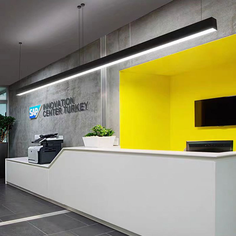 Lámpara de barra LED personalizada sin costura empalme cuadrado lámpara de barra de oficina tienda de transmisión directa sala de luz comercial ultra brillante