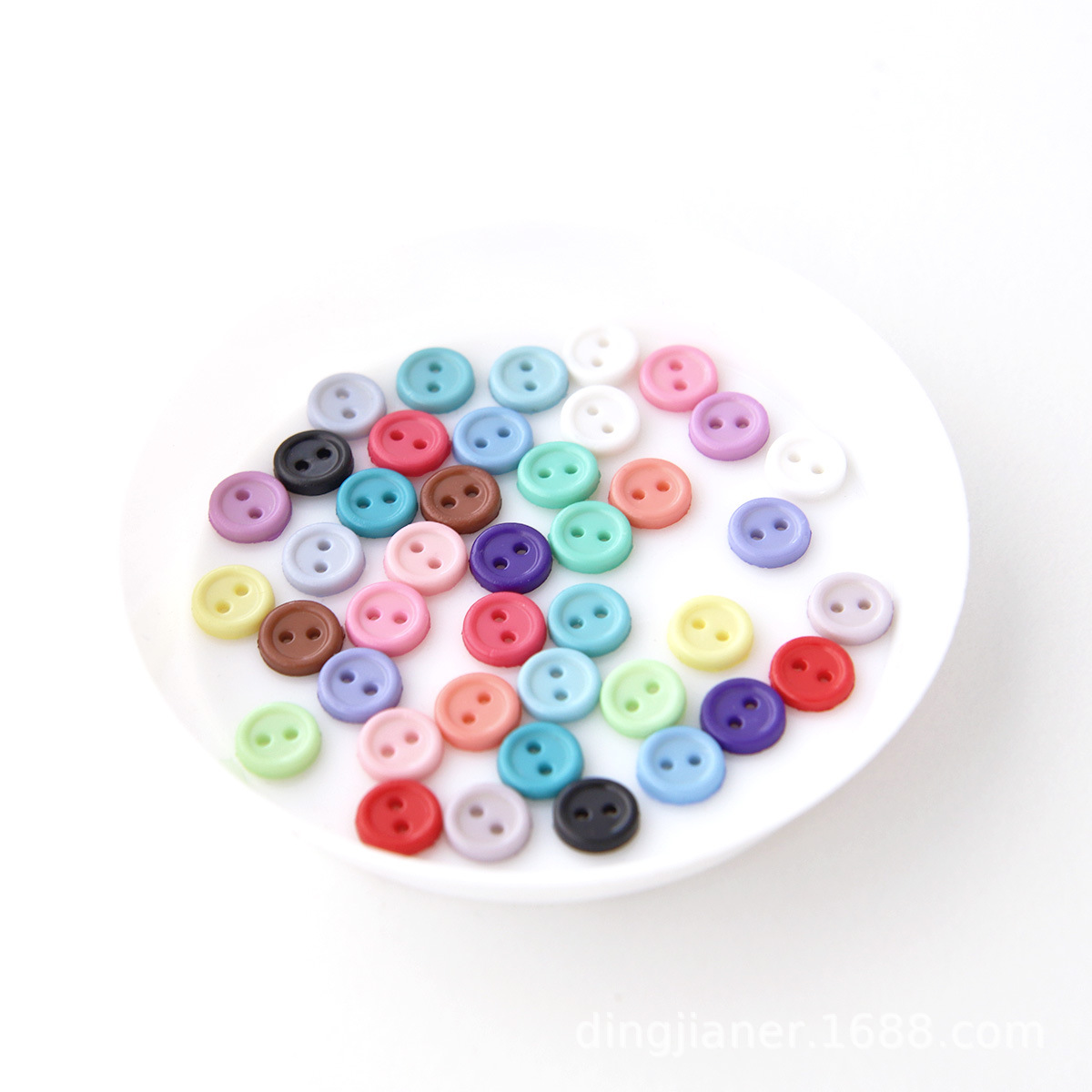 6mm毫米树脂带边猪鼻扣BJD棉花娃娃迷你纽扣娃衣辅料小布娃衣扣子
