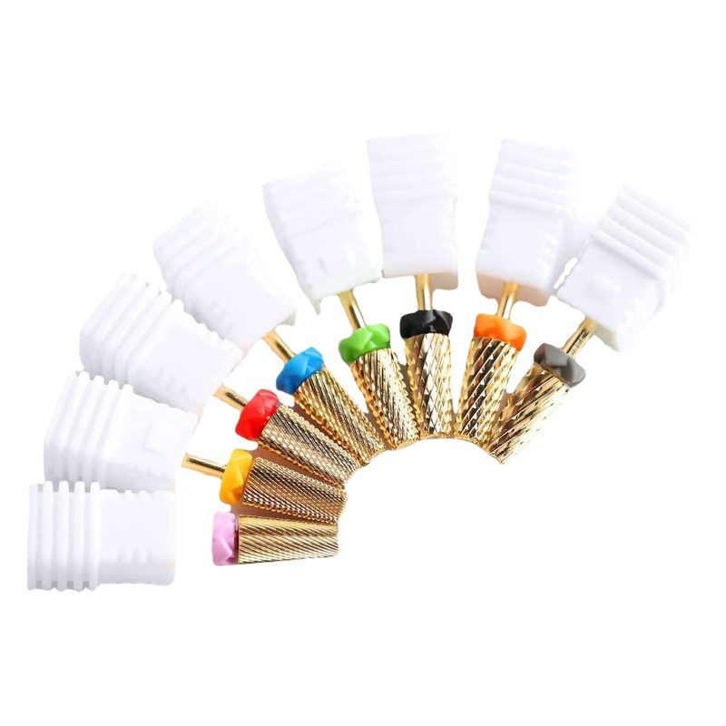 Transfronteriza nueva manicura de cinco en uno de acero de tungsteno cabeza de molienda rápida Quitaesmalte de uñas Gel exfoliante patrón de dientes cruzados de alta calidad