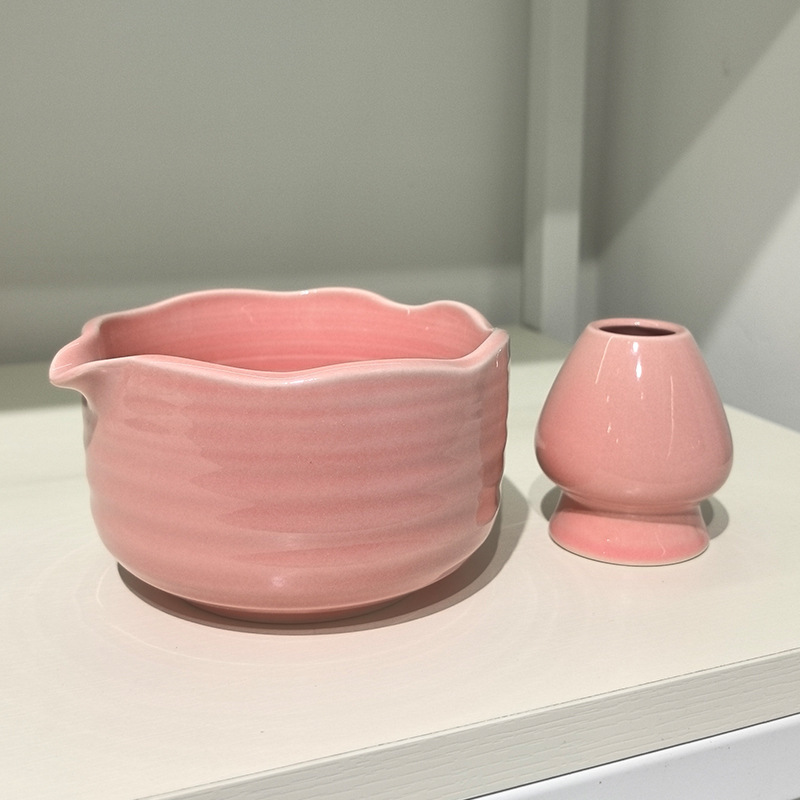口付き抹茶ボウル、陶器製日本抹茶ボウル、抹茶ツール、茶筅、宋代茶セット、大腹ボウル|undefined