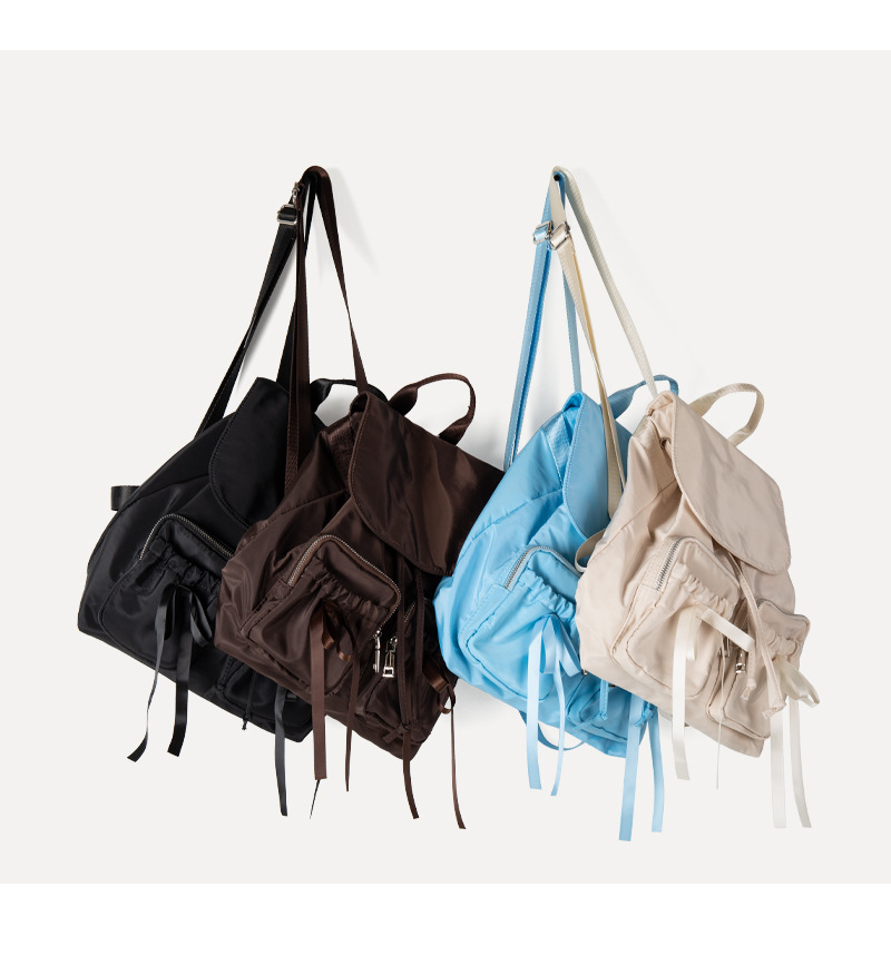 Niedlicher Nylon Rucksack Mit Schleife Für Damen Und Reise_voghion.com