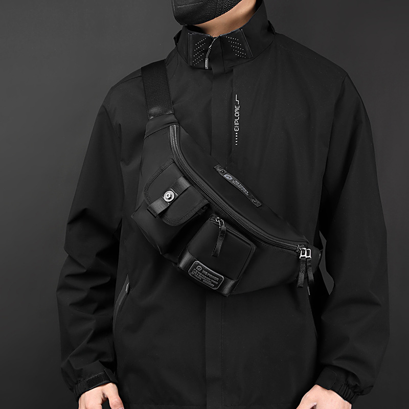WEPOWER nuevo bolso de mensajero bolso de pecho para hombre bolso de hombro de moda bolso de teléfono móvil mochila de ocio riñonera deportiva
