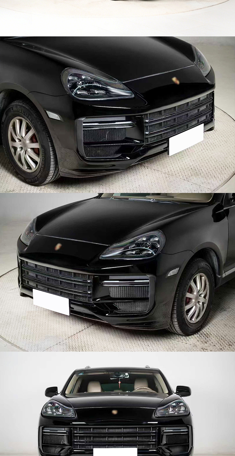 Suitable for Porsche Cayenne 957 Modification and Upgrade to 24-Model Gts Front Bumper Turbo Gt Front Bumper Headlights
