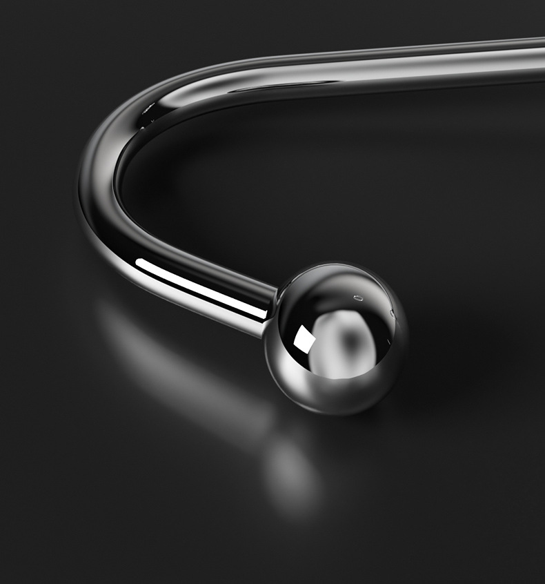 Jiuai SM Anal Hook with Reverse-Back Traction Chain, 304 Stainless Steel and Leather Adult Toy — detail image 27