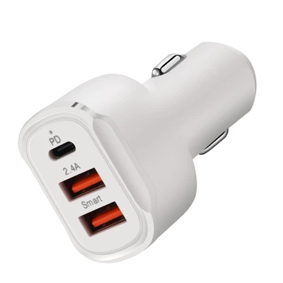 Pd Car Charger 30W New Mobil şarj cihazları - pd-three-mouth-30w-white
