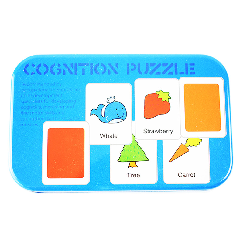 CPC CE bebé caja de hierro papel cognitivo animal número alfabeto tarjeta de rompecabezas jardín de infantes inteligencia del bebé educación temprana