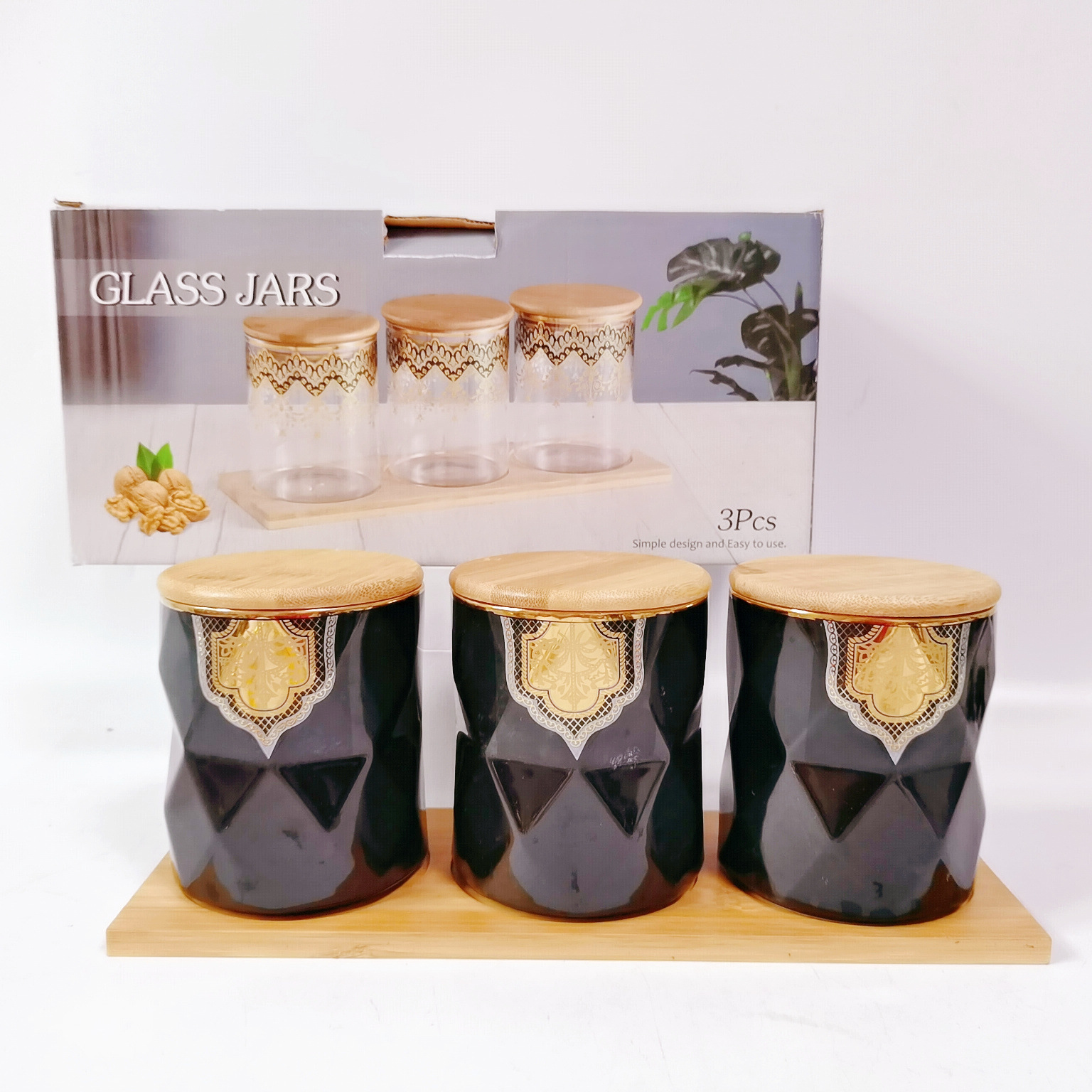 Exportación de Oriente Medio almacenamiento de cerámica Jar galvanoplastia sellado Jar granos gruesos almacenamiento Jar diamante condimento Jar traje Jar