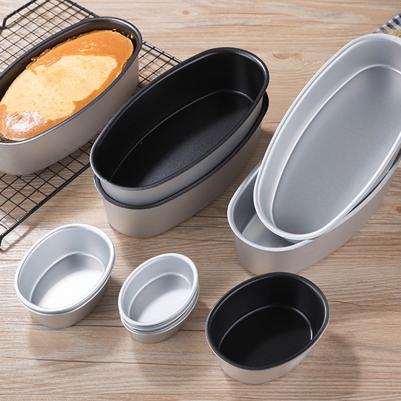 Aluminum Cheesecake Mold Oval Light Cheesecake Mold Baking Mousse Bread Toast Pudding Tool