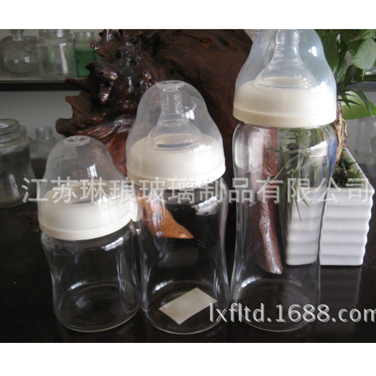 低价批发无铅玻璃奶瓶 礼品钢化玻璃奶瓶 婴儿专用玻璃奶瓶玻璃瓶