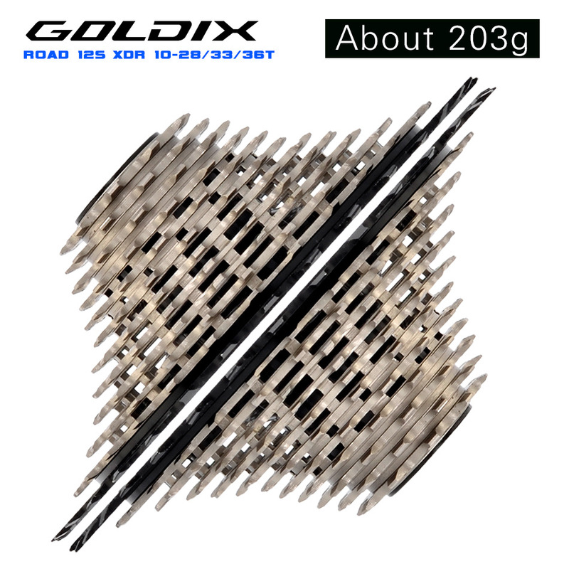 Goldix 12S Road Bike Xdr Bicycle Flywheel 10-28T/33T/36T Gear K7 Steel Cnc Ultra-Light