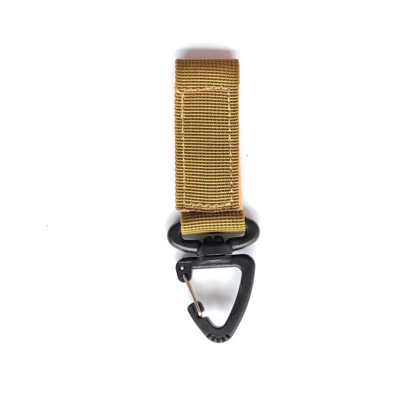 Outdoor Tactical 360-degree rotating triangle buckle multifunctional carabiner D-type hanging ring keychain