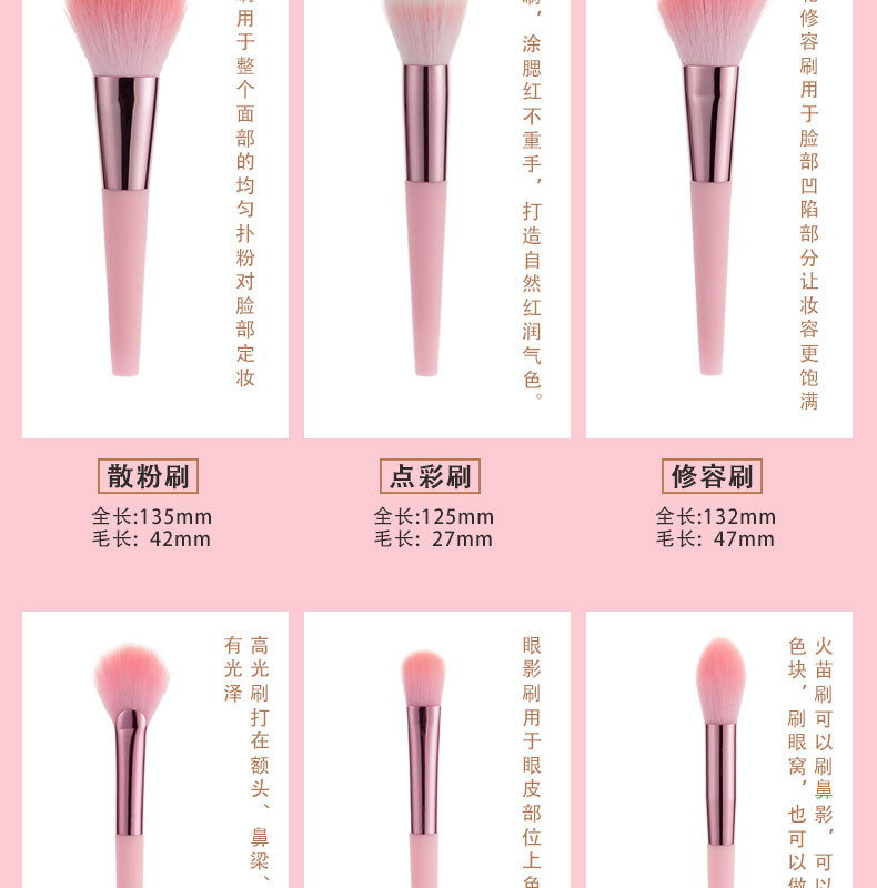 Cangzhou makeup brush set, portable loose brush, blush brush, dot color brush, soft bristle makeup set, brush, complete set of beauty tools undefined
