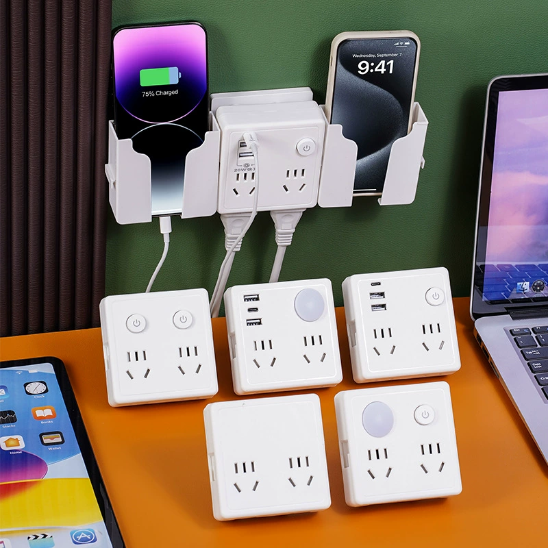 От имени 86 гнезда переходник с быстрым зарядом USB с ночником, конверсия розетка, пористое расширение беспроводной один‑к‑много