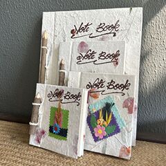タイノートブック手作り紙 diy リアルフラワードライフラワーメモ帳手元帳宿題クリエイティブ小さなギフト旅行記念