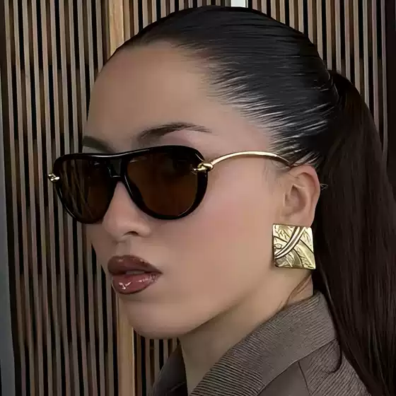 New Fashion Rope Double Bridge Sunglasses Cross-Border European and American Ins Summer Outdoor Sunglasses Personalized Sunglasses