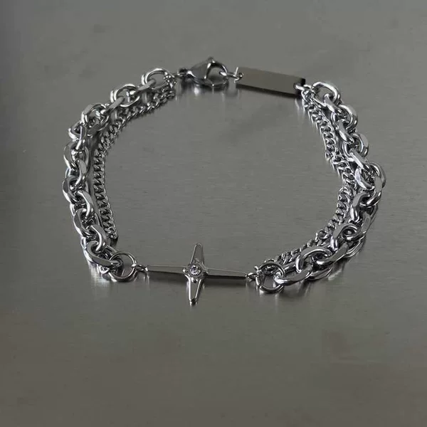 Bracelet Men's Trendy High-end Sense Ins Niche Design Men's Jewelry Cold Women's Jewelry Hip-hop Men's Jewelry