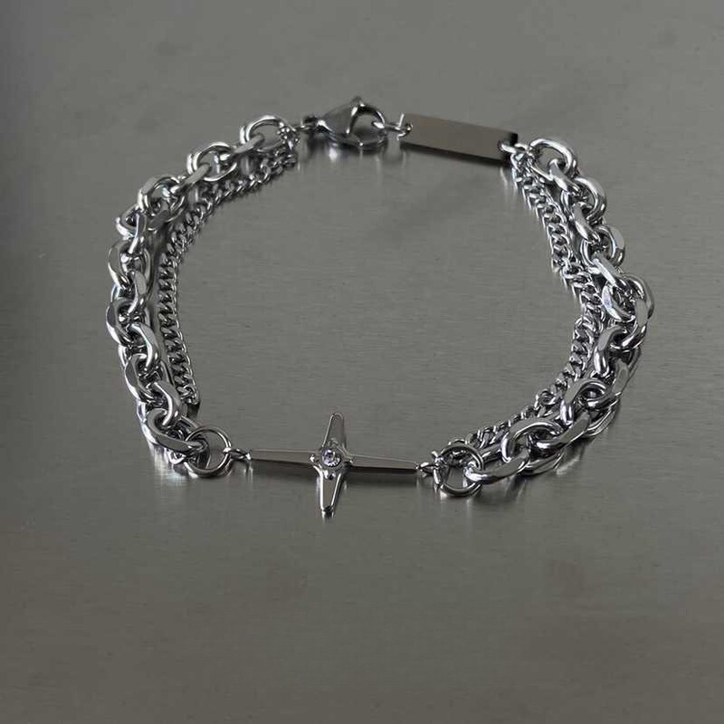 Bracelet Men's Trendy High-end Sense Ins Niche Design Men's Jewelry Cold Women's Jewelry Hip-hop Men's Jewelry