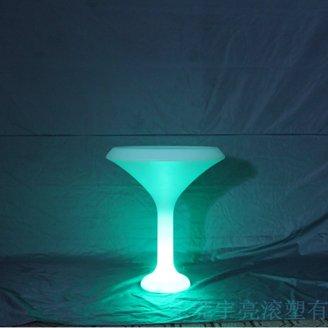 Yuliang LED colorful luminous table simple fashion charging remote control color change Cafe Bar plastic coffee table