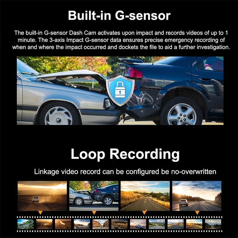 Fully compliant and passable for inspection, dual-lens wide-angle dash cam with 32GB card for in-car use, suitable for cross-border sales