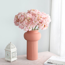 一件代发客厅家居装饰橙色美式绣球花 婚礼布置假花绣球