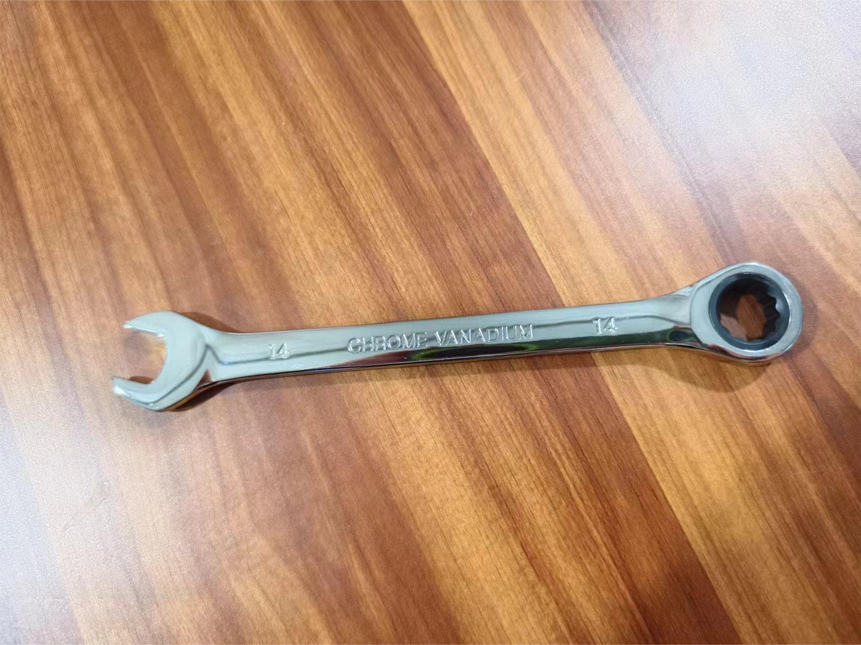 Llave de trinquete rápida de grado industrial, acero puro forjado, antioxidante, galvanizado, brillante, llave de doble propósito de 72 dientes, acero al cromo vanadio