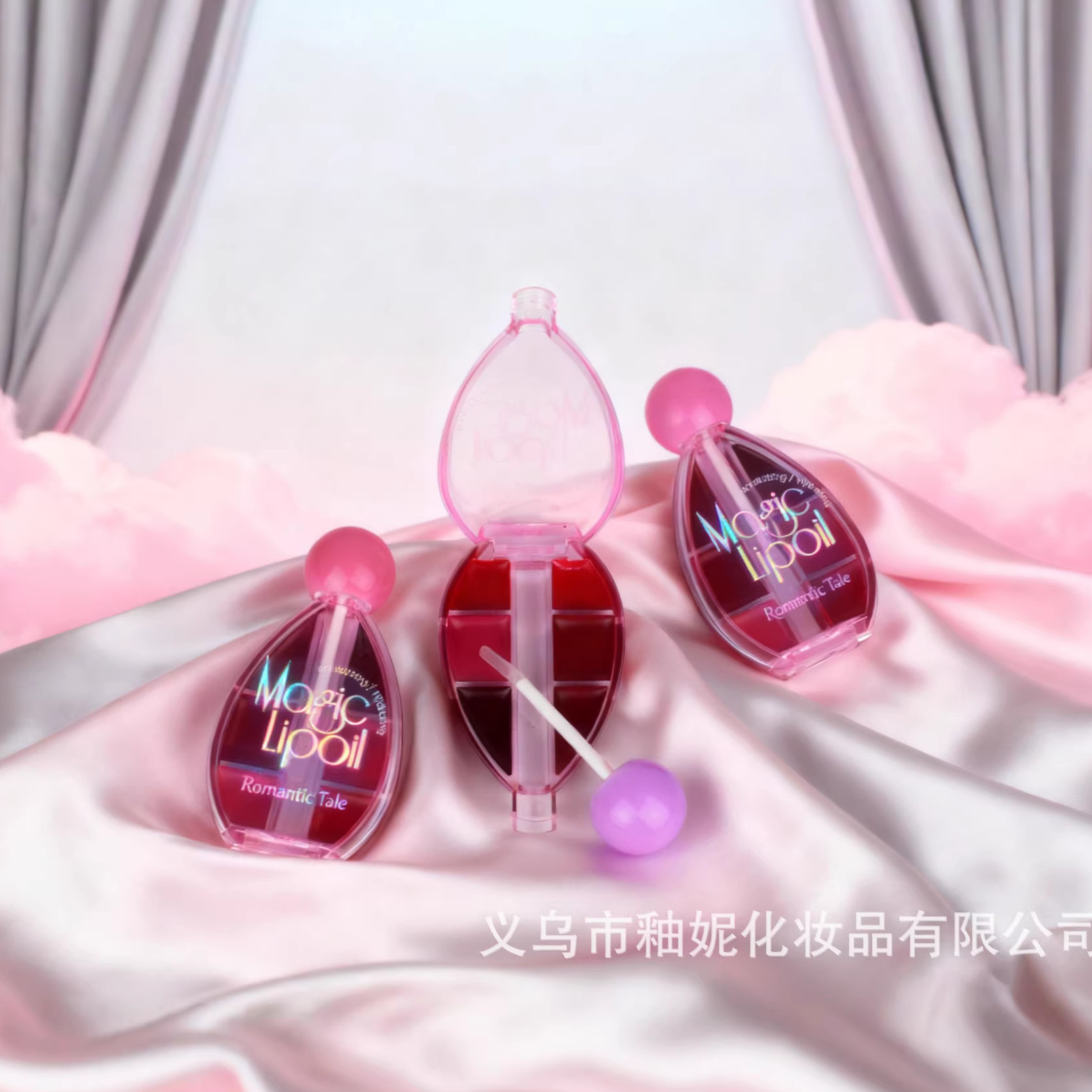 Romántico cuento transfronterizo esmalte labial de color templado humectante de color de agua espejo labial sin brillo labial image 4